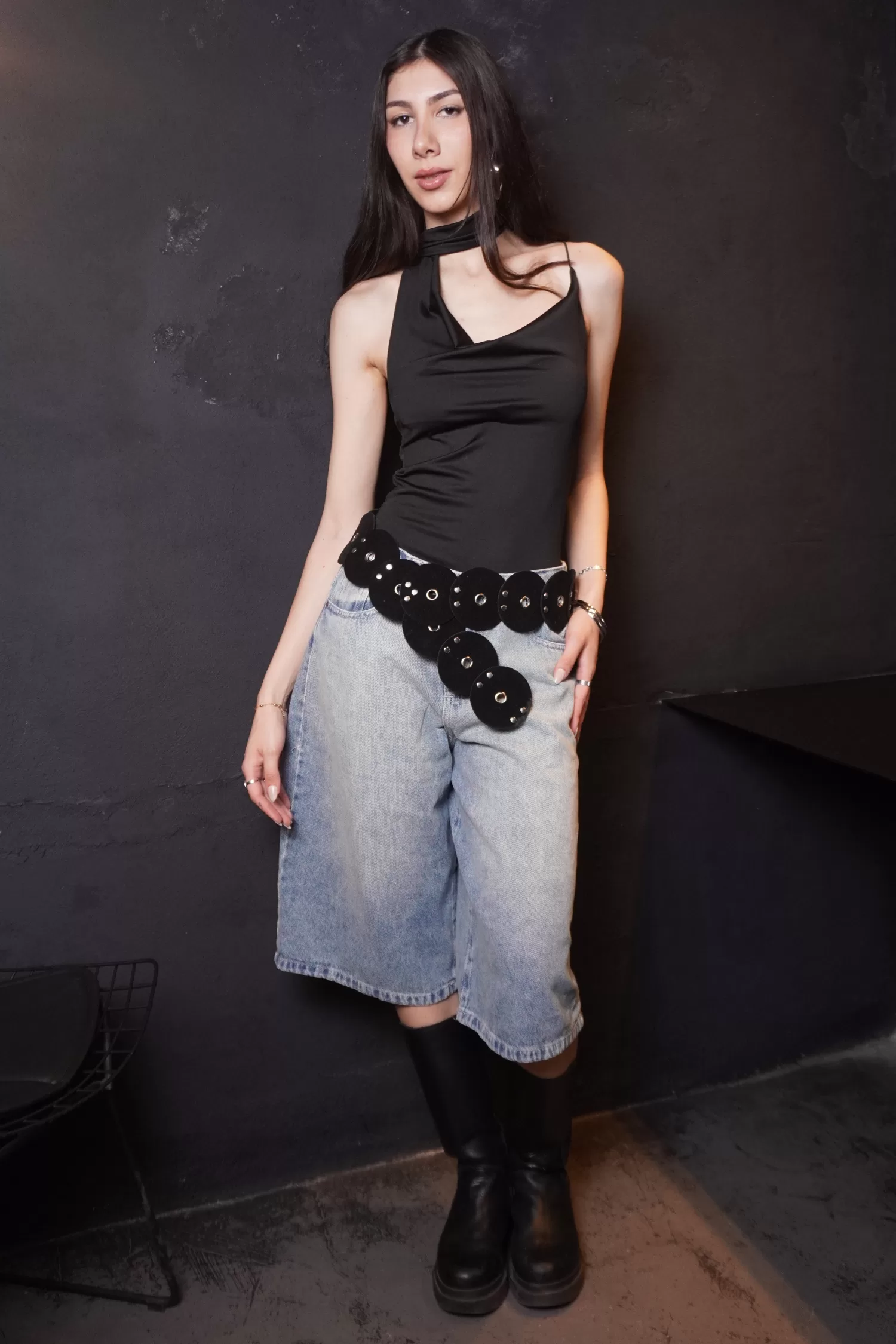 Bermuda baggy matizada